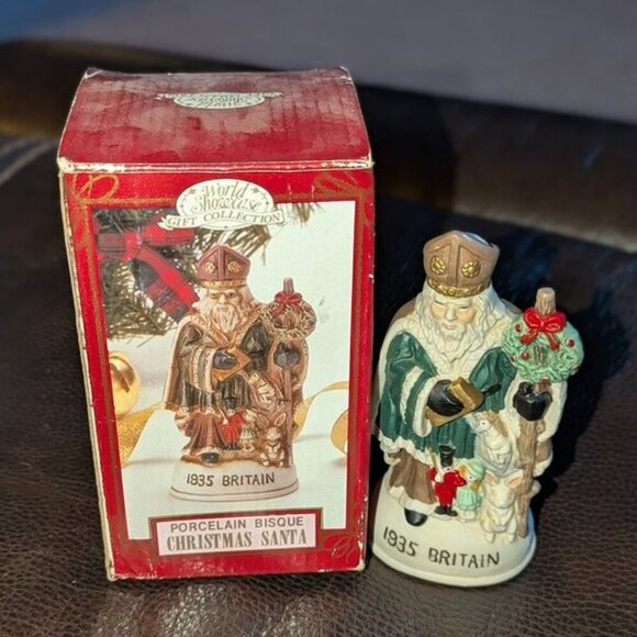 *3 FOR $9* World Showcase Gift Collection Porcelain Bisque Santa 1935 Britain - Picture 1 of 2
